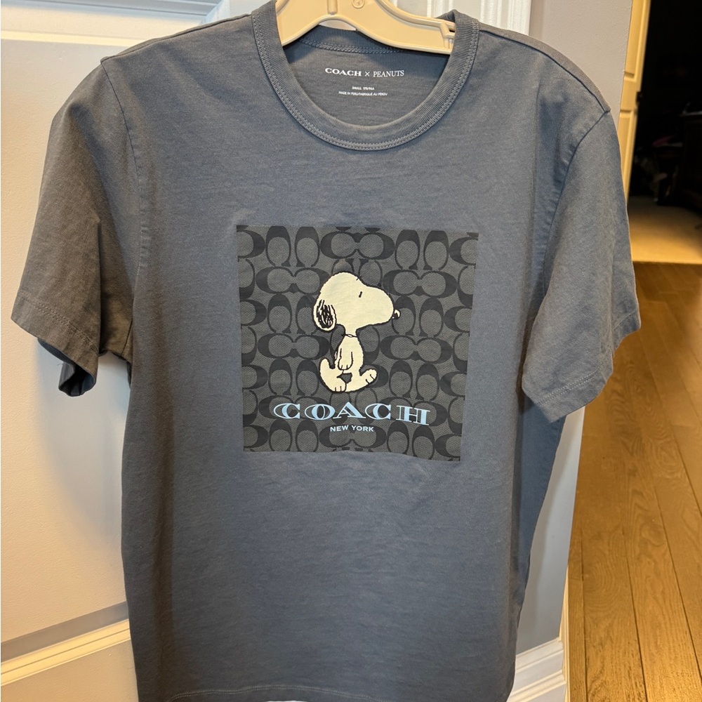 Coach x Peanuts Charcoal Blue Signature T-Shirt
